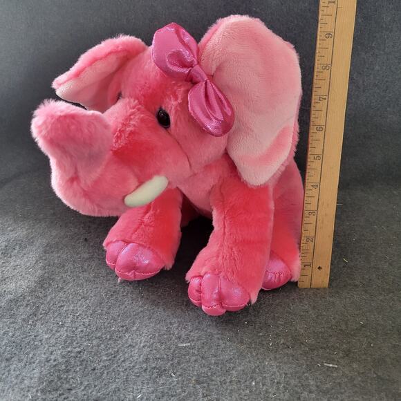 Aurora World Girlz Nation Pink Elephant Plush Stuffed Animal Toy 12" Soft Gift - Picture 1 of 7